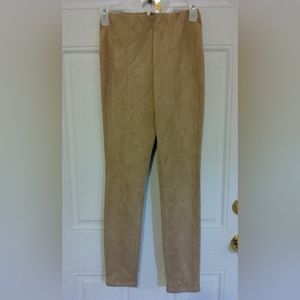 Blank NYC Faux Suede Skinny Leggings With Zippers Size 26 NWT